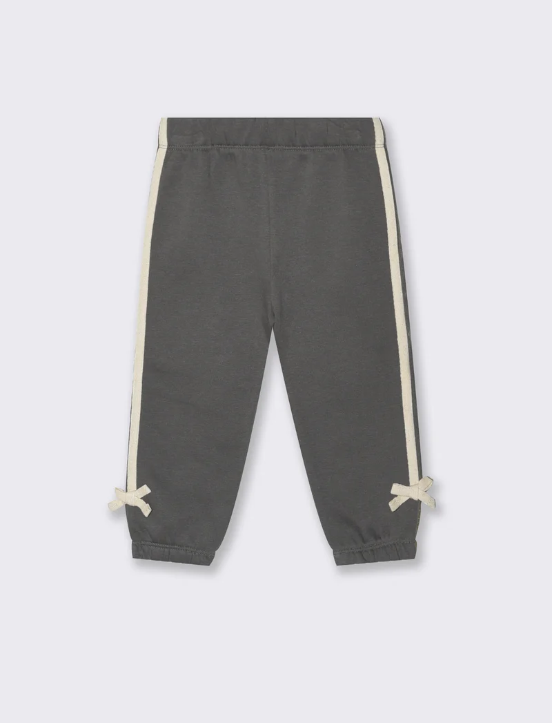 Jogger con nastro applicato - Grigio piombo