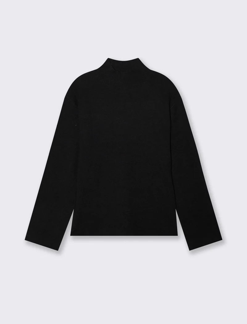 PULLOVER IN PUNTO MILANO - Nero