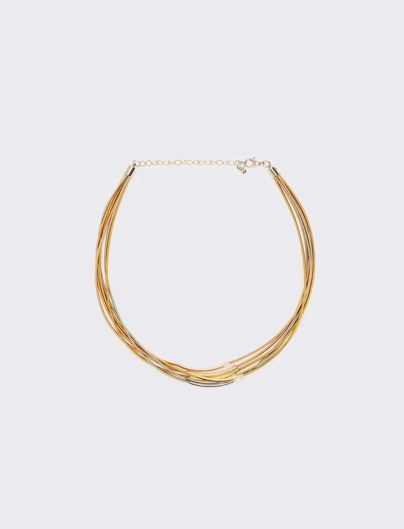Collana 6 fili metallo - Multicolore