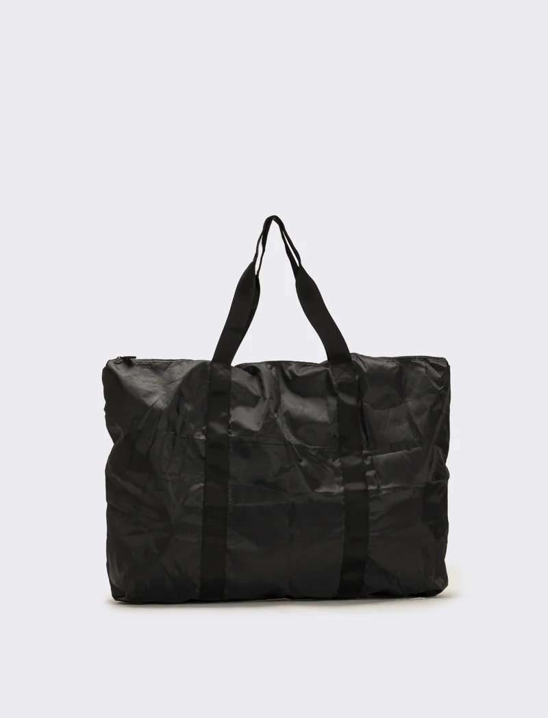 Borsone donna da viaggio in nylon - Nero