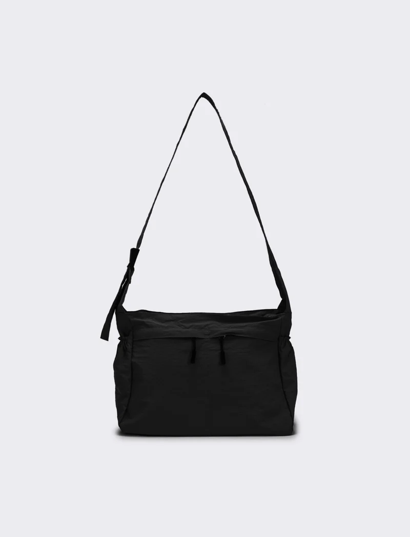 Borsa a tracolla in nylon - Nero