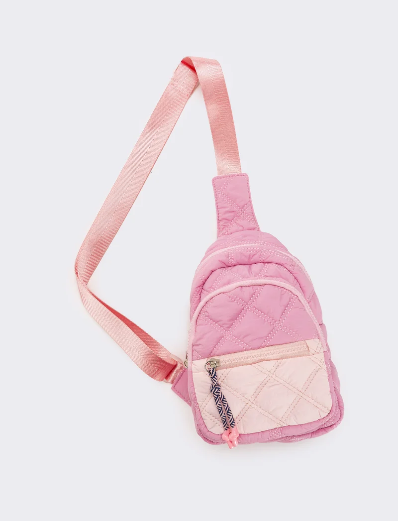 Borsa bambina monospalla trapuntata - Rosa