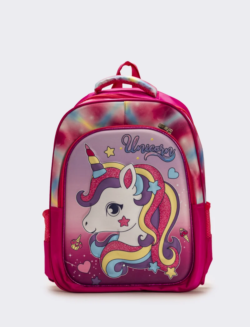 Zaino bambina 3d unicorni - Rosa