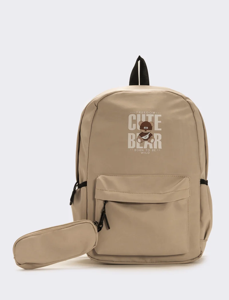 Zaino bambino portapenne - Beige