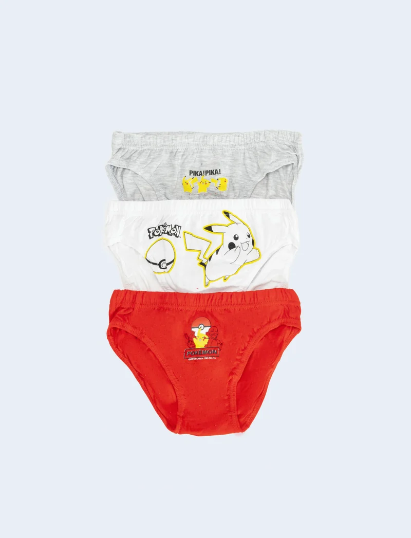 Tris slip bambino pokemon sonic e spiderman - Giallo