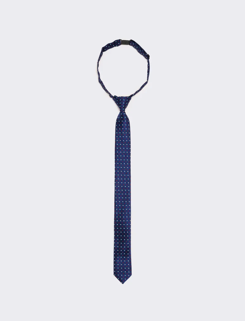 Cravatta bambino nodo - Blu-rosso