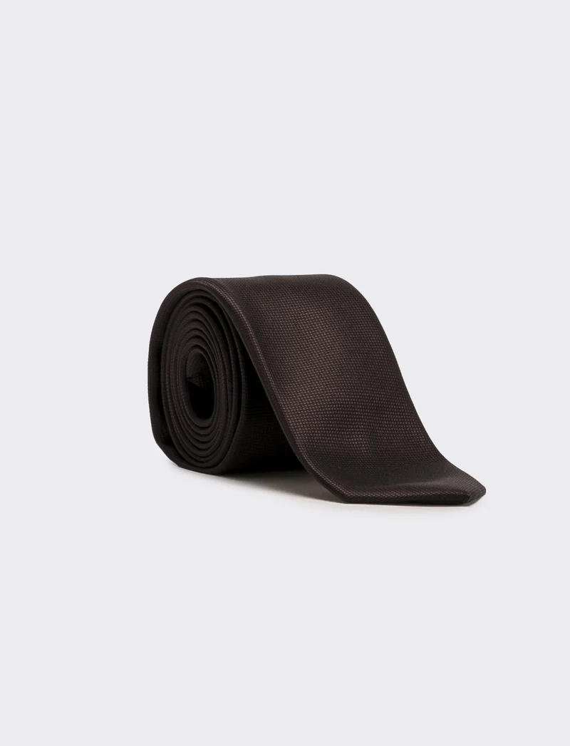 Cravatta uomo 7cm - Marrone scuro