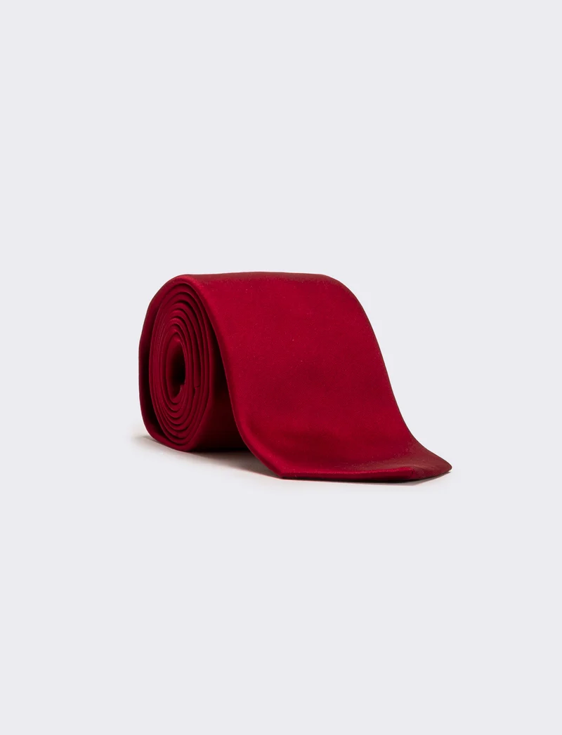 Cravatta uomo liscia 8cm - Rosso