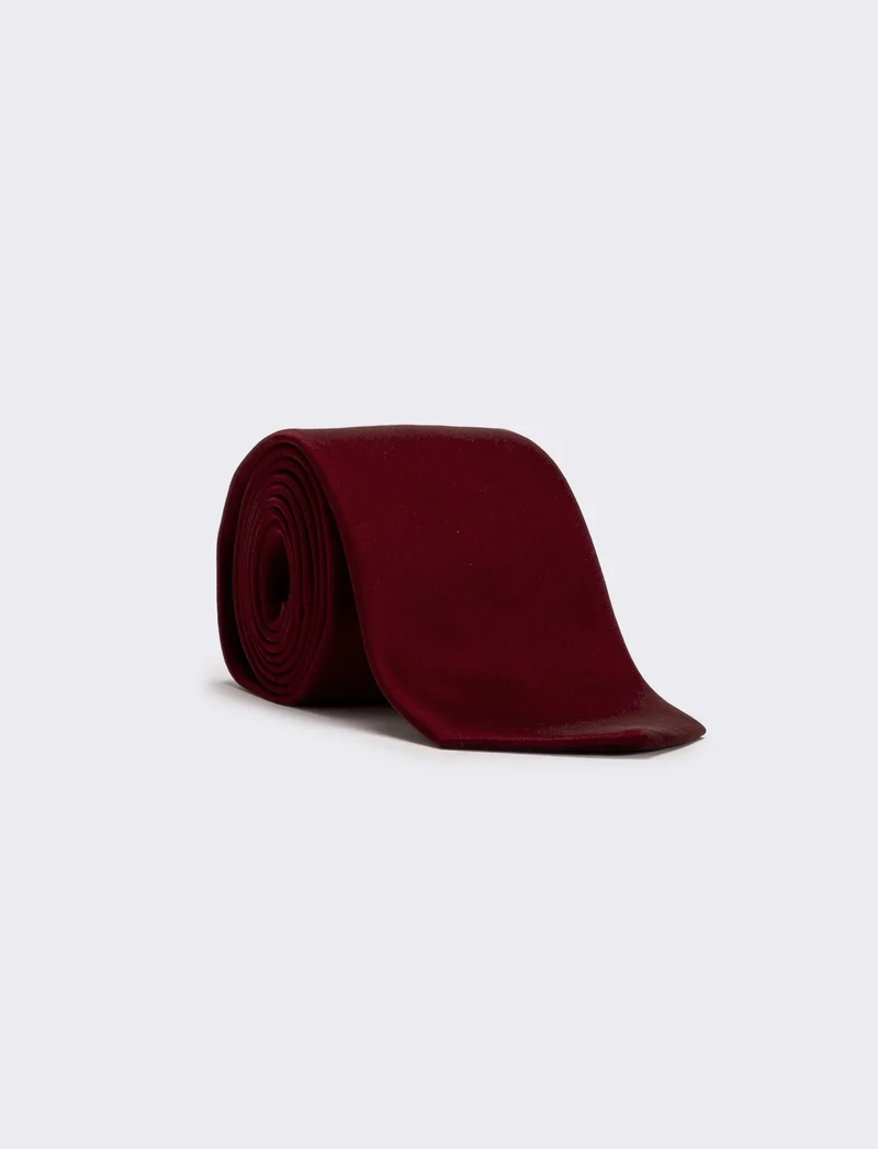 Cravatta uomo liscia 8cm - Bordeaux