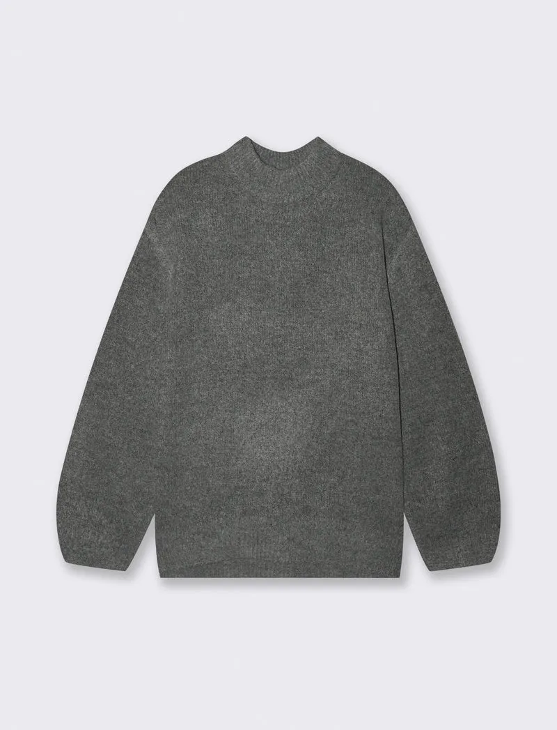 MAXIPULLOVER - Grigio mel.