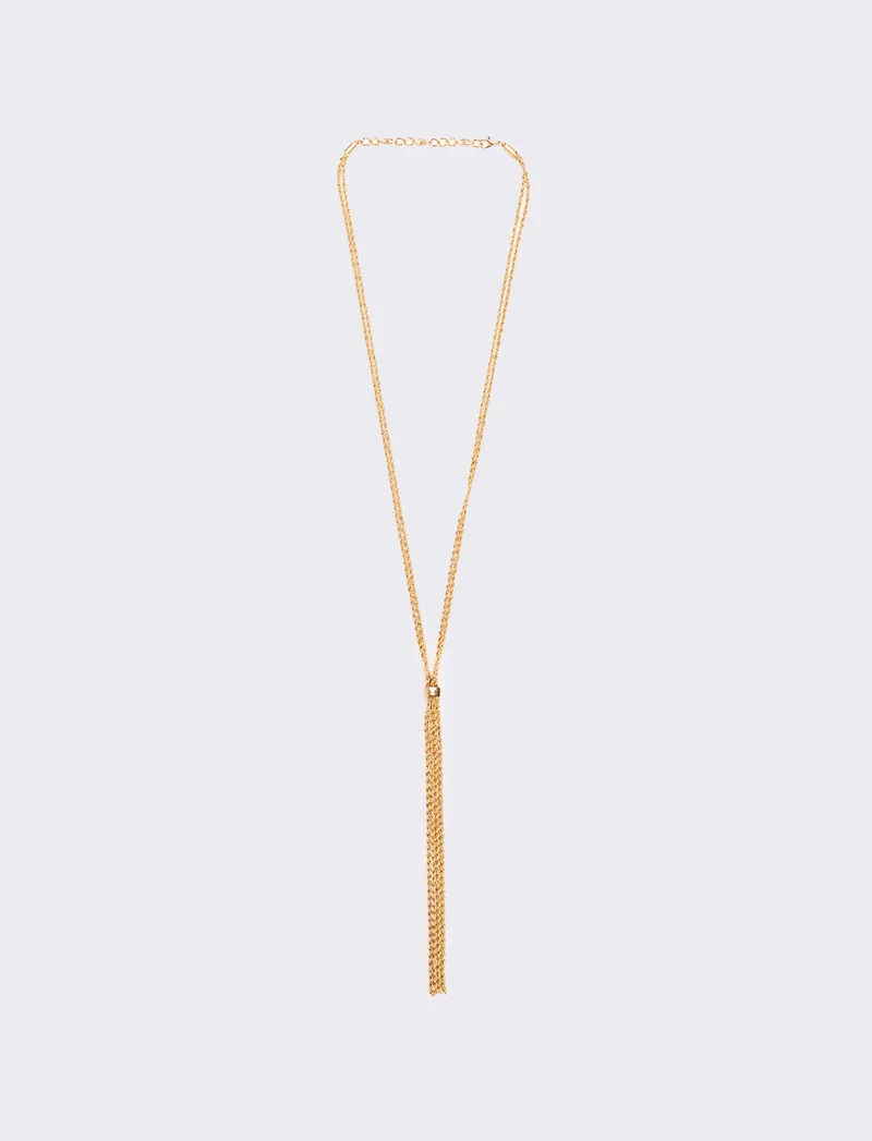 Collana saliscendi in strass elegante - Oro rosa