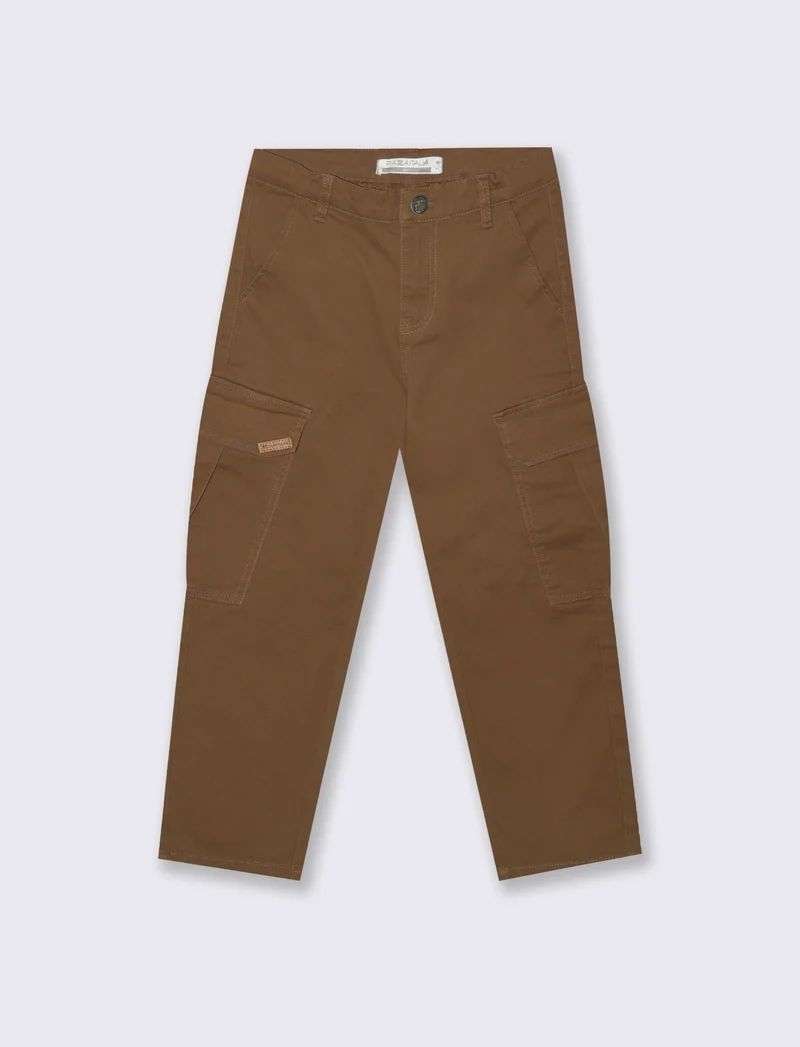 PANTALONI CARGO - Marrone