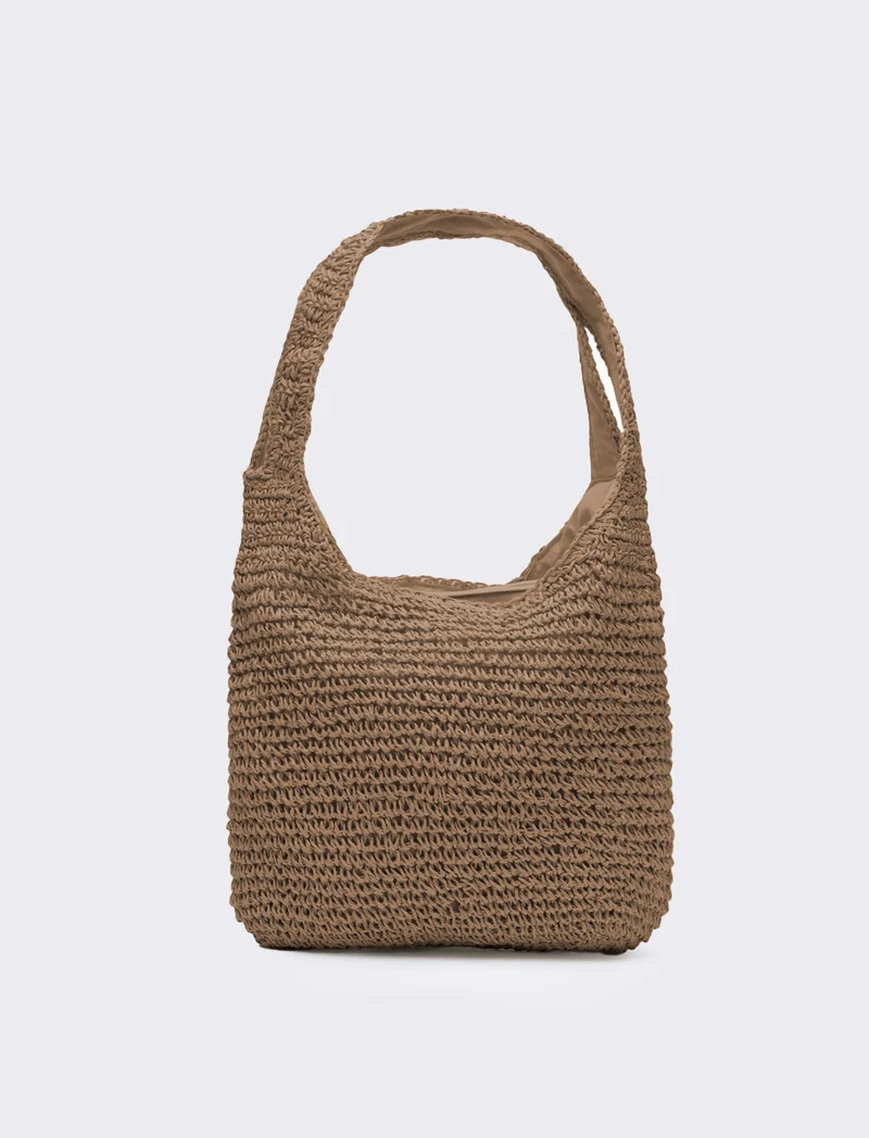 Borsa donna sacca in carta - Marrone