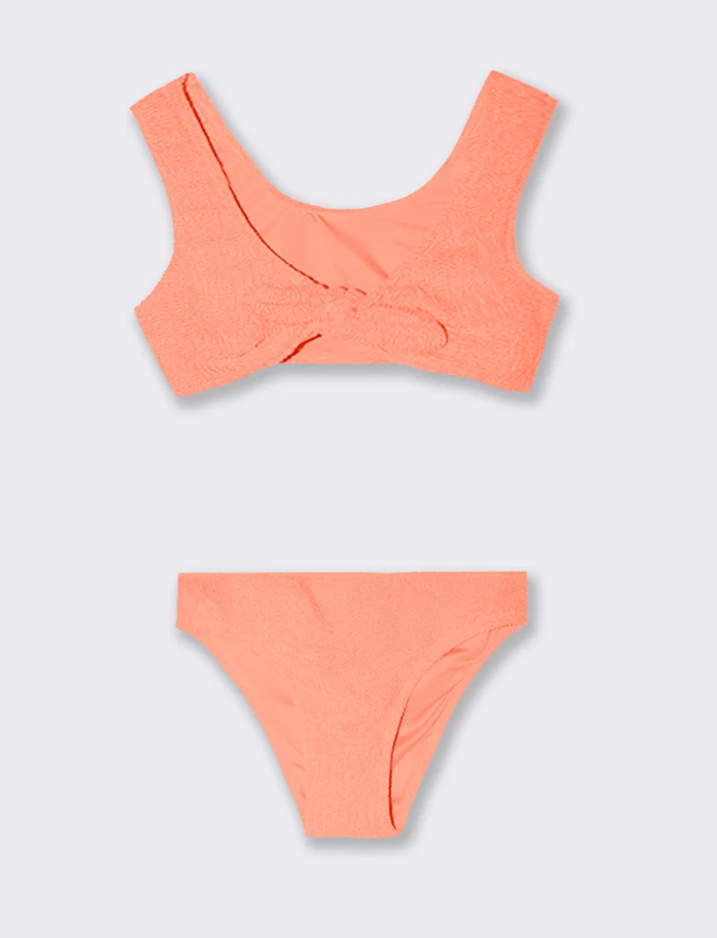 Costume fluo da bambina - Arancio