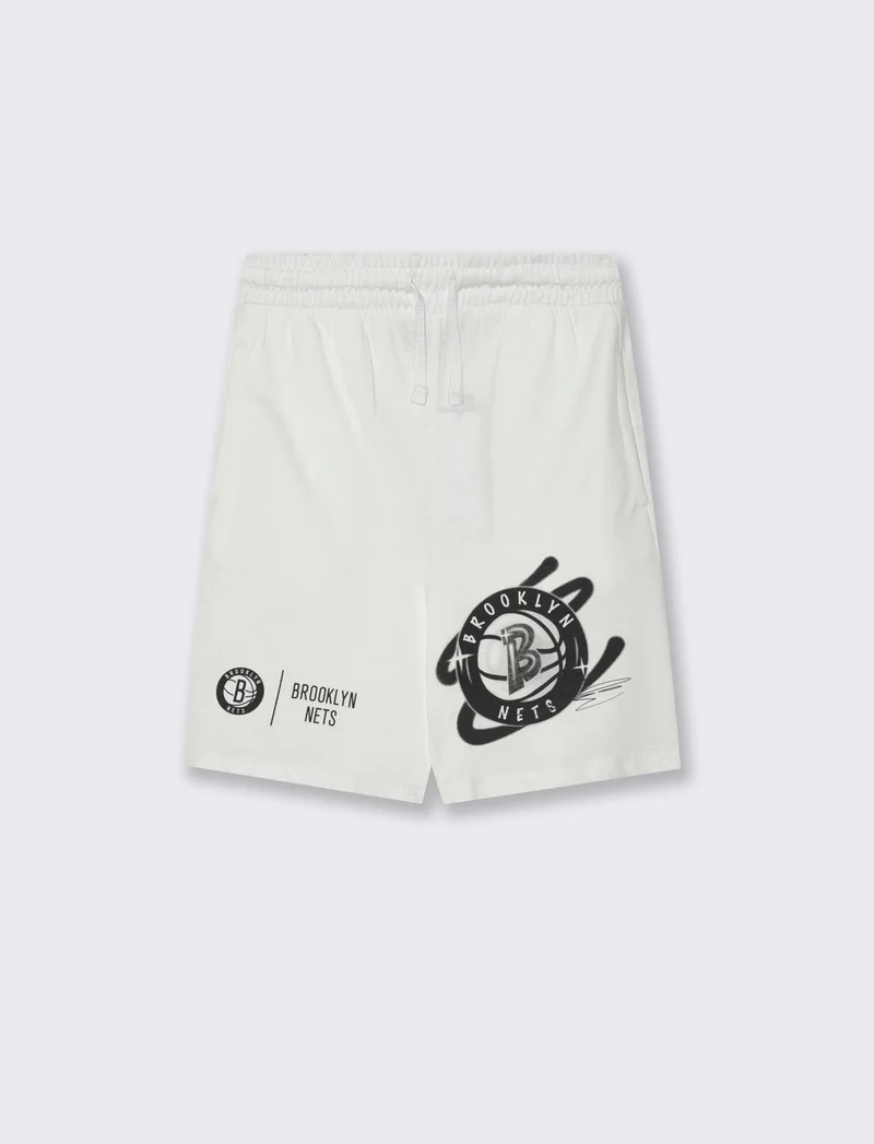 Bermuda con stampa NBA da bambino - Bianco