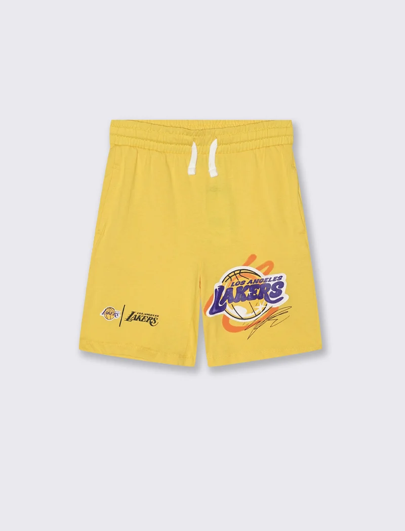 Bermuda con stampa NBA da bambino - Giallo