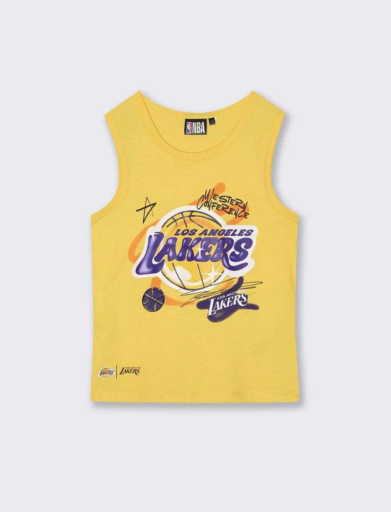 Canotta in cotone NBA da bambino - Giallo