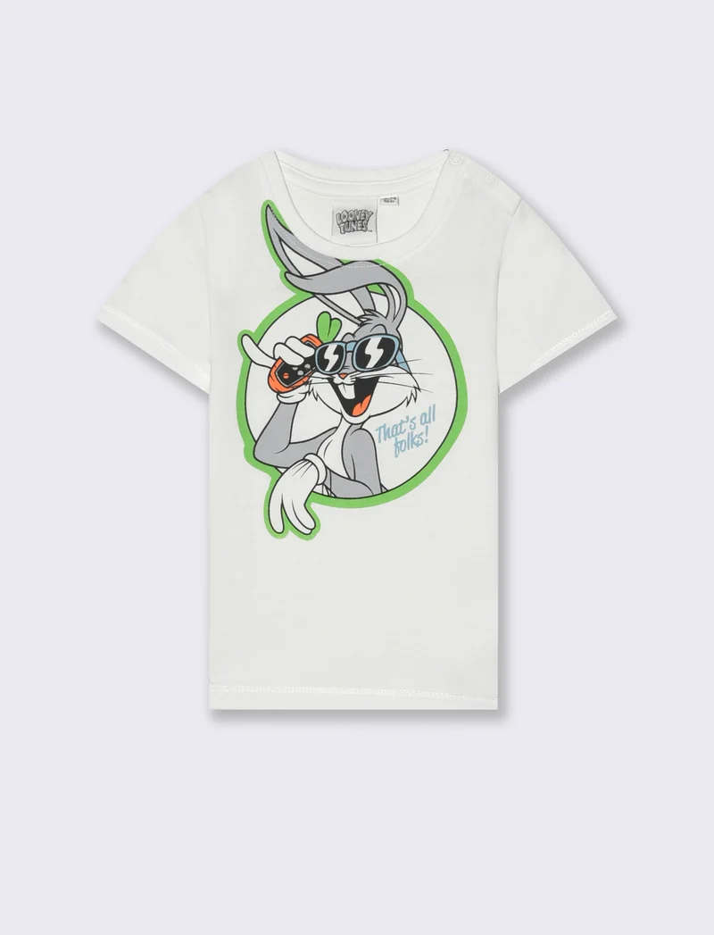 T-shirt Looney Tunes da neonato - Bianco