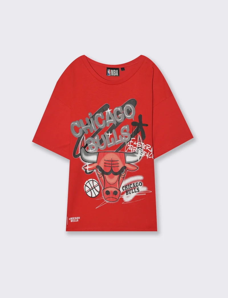 Magliette in cotone NBA da bambino - Rosso
