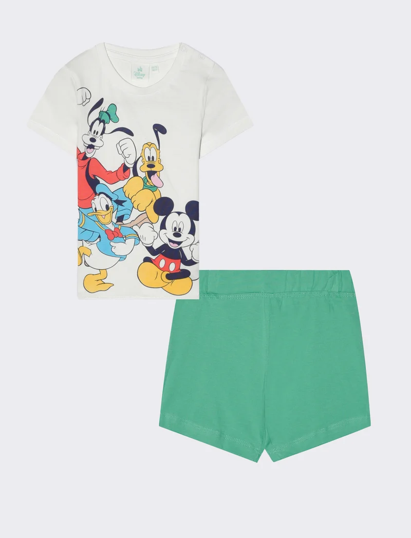 Completo Disney con personaggi da neonato - Bianco