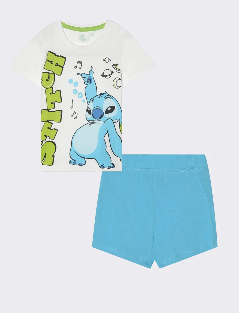 Completino Stitch da neonato - Bianco