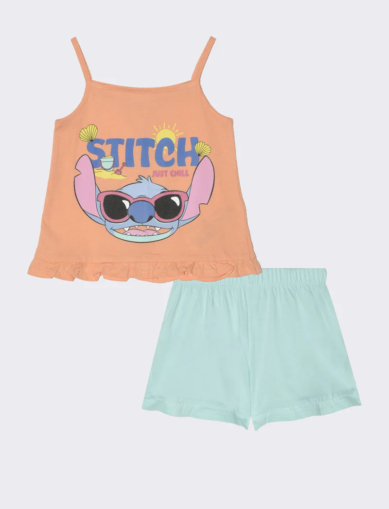 Completino Disney Stitch da neonata - Azzurro