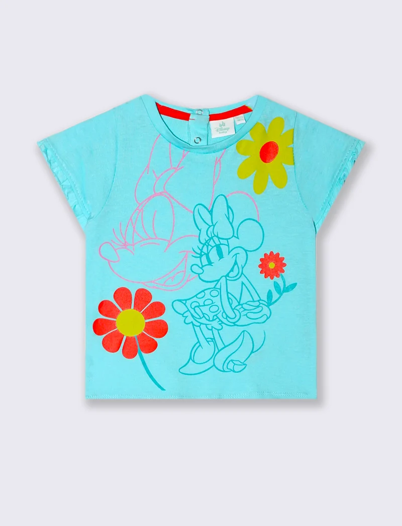 T shirt manica corta Disney da neonata - Azzurro