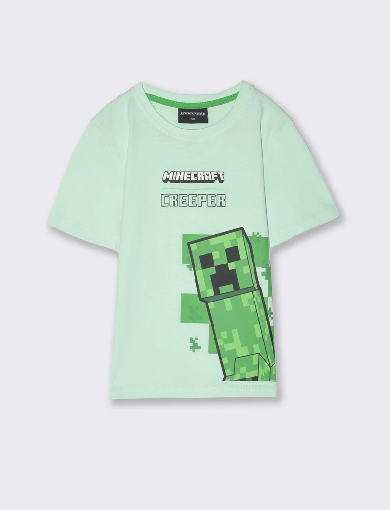 Maglietta con stampa Minecraft da bambino - Verde