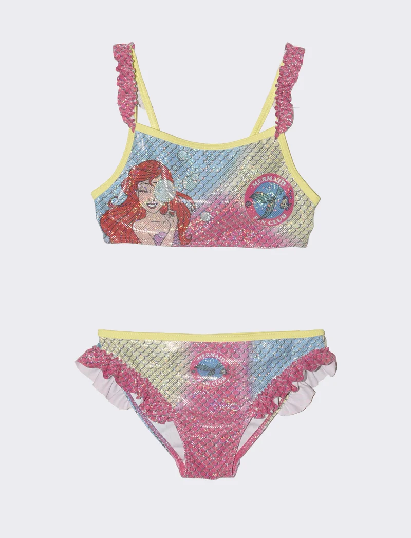 Costume due pezzi Disney Ariel da bambina - Giallo