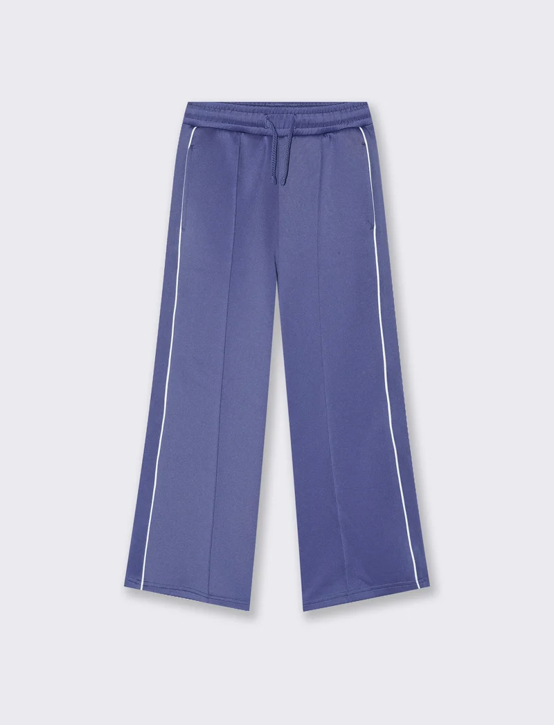 Jogger sport da bambina modello gamba larga con profili a contrasto. - Avion