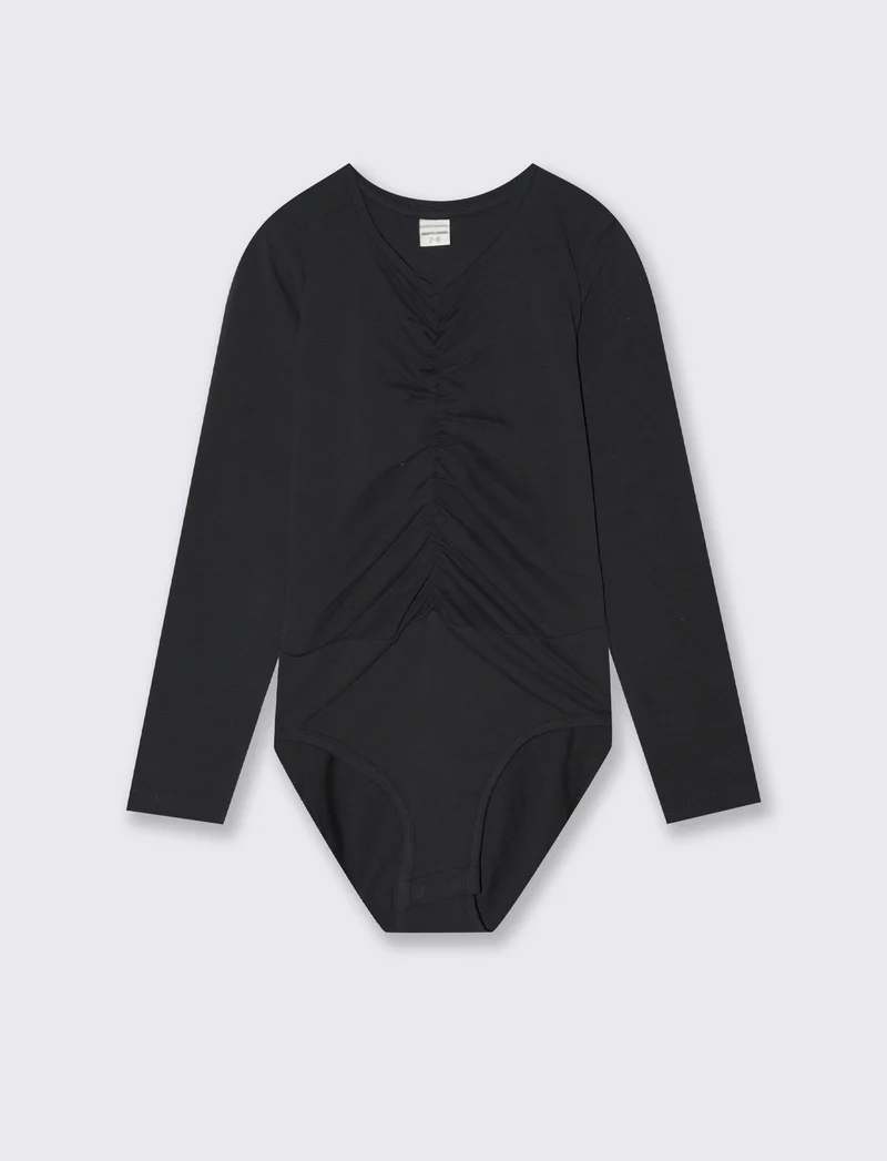 Body arricciato - Nero