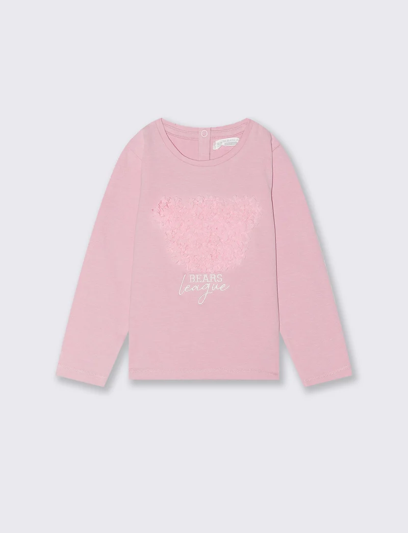 Maglietta con orsetto - Rosa