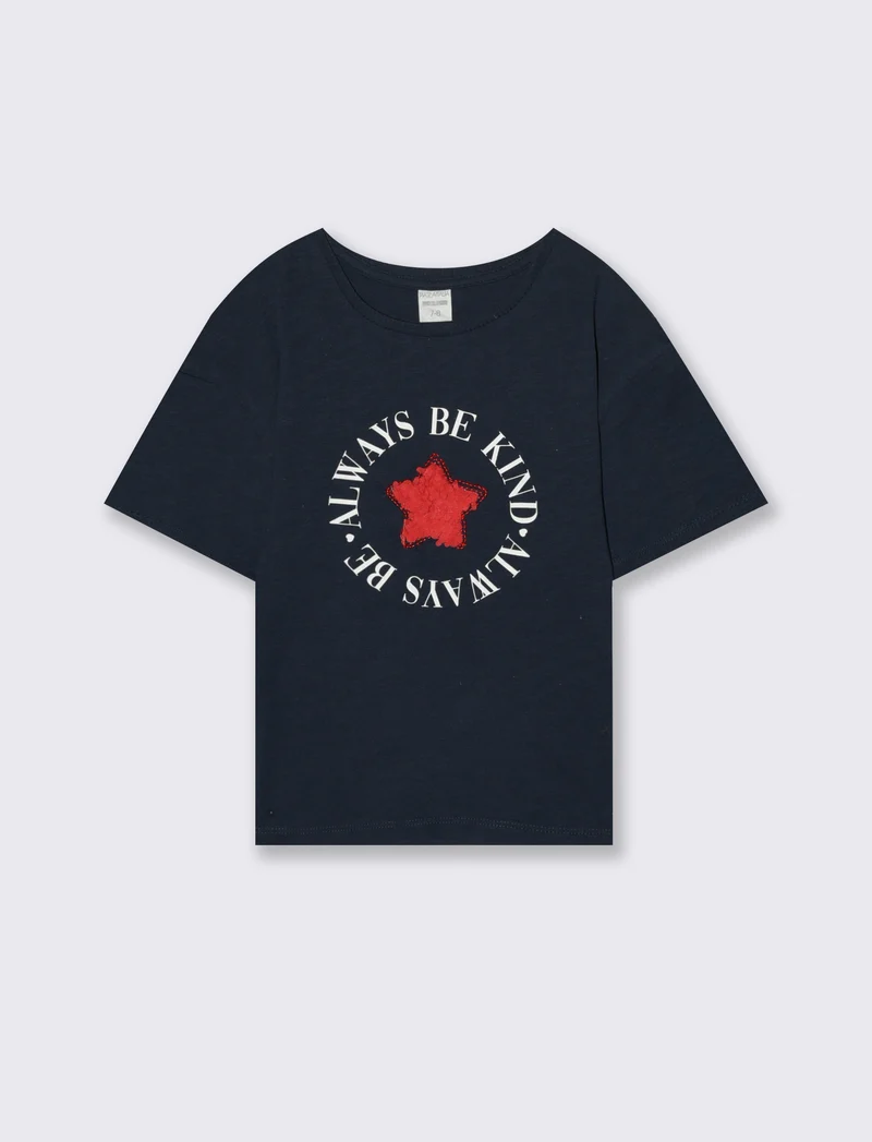 T-shirt mezza manica bambina - Blu