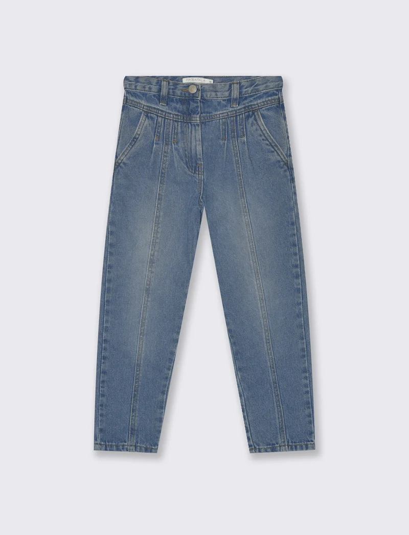 Jeans mom fit da bambina - Denim