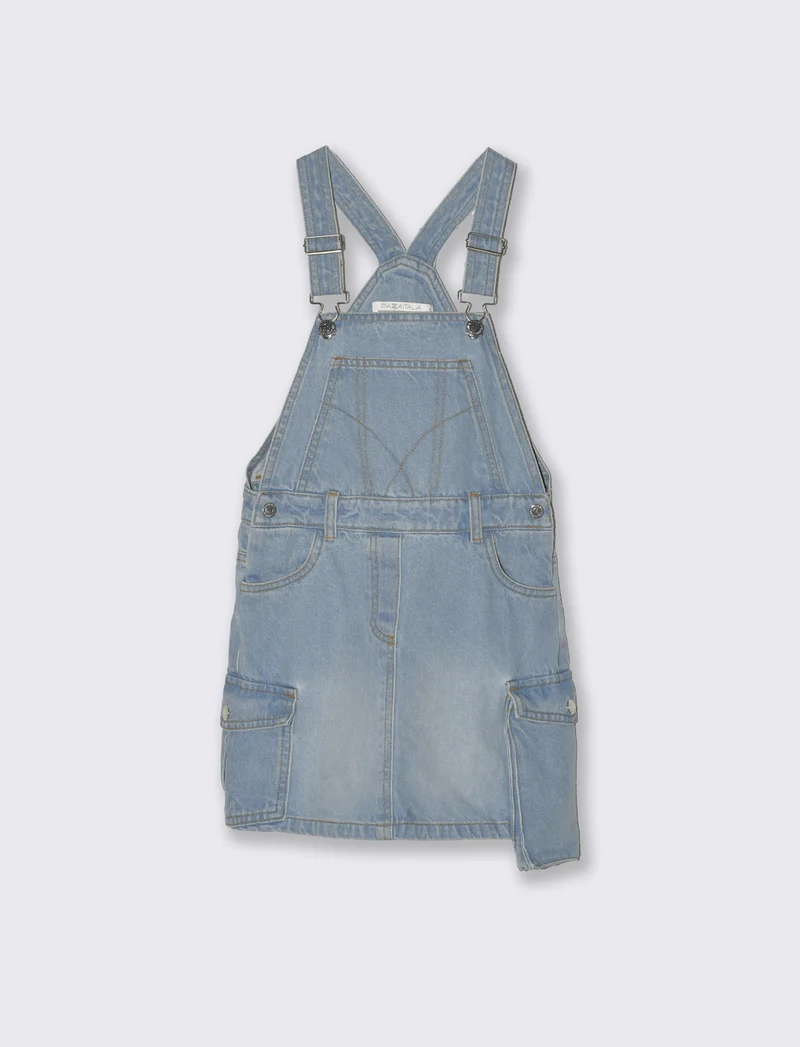 Salopette in denim gonna - Denim