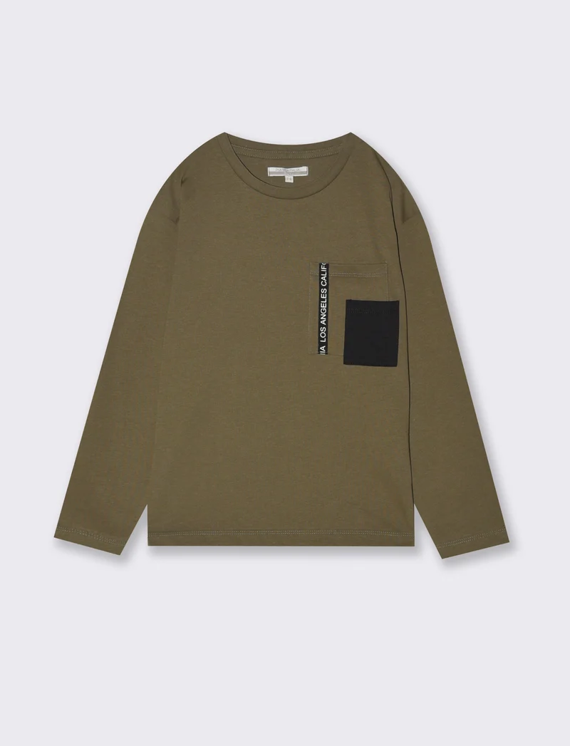 T-shirt DOPPIO TASCHINO - Verde militare