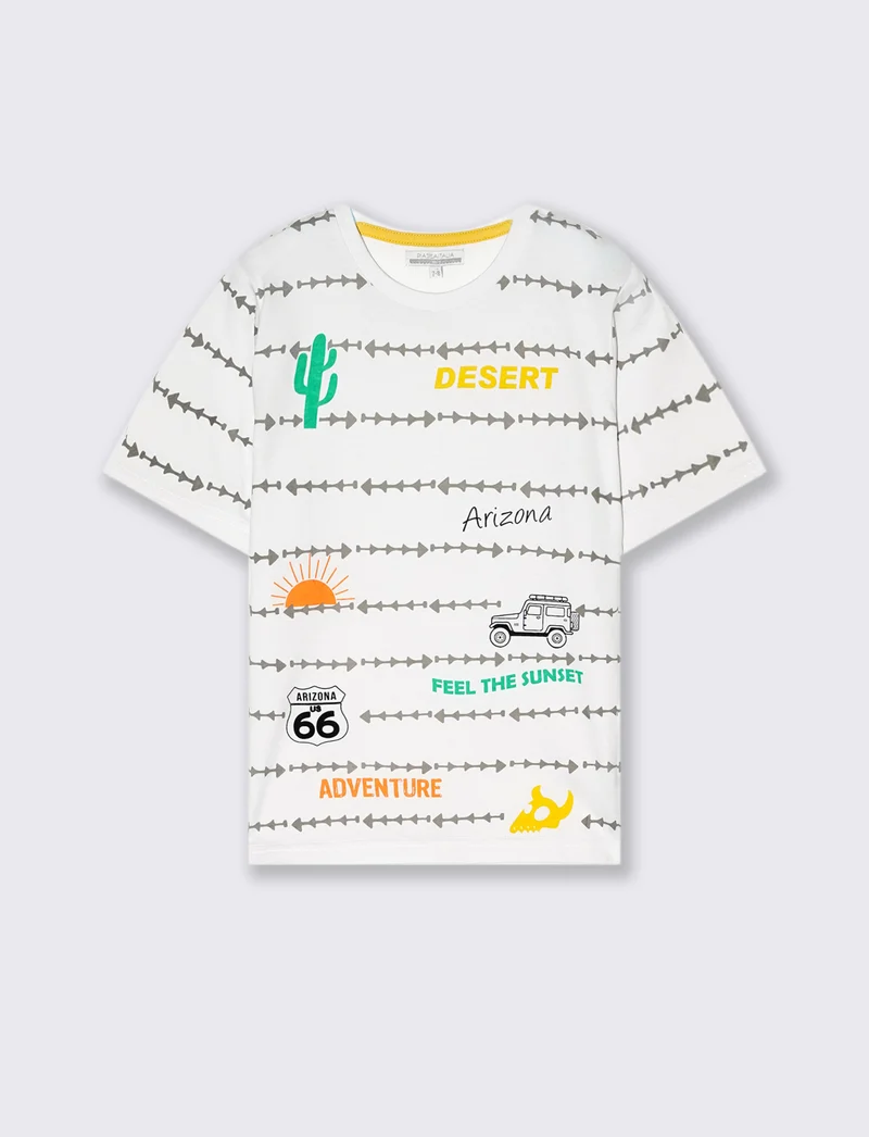 T-shirt stampata da bambino - Bianco