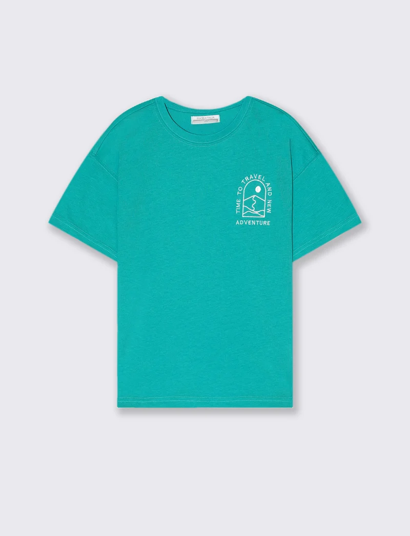 T-shirt over size da bambino - Verde