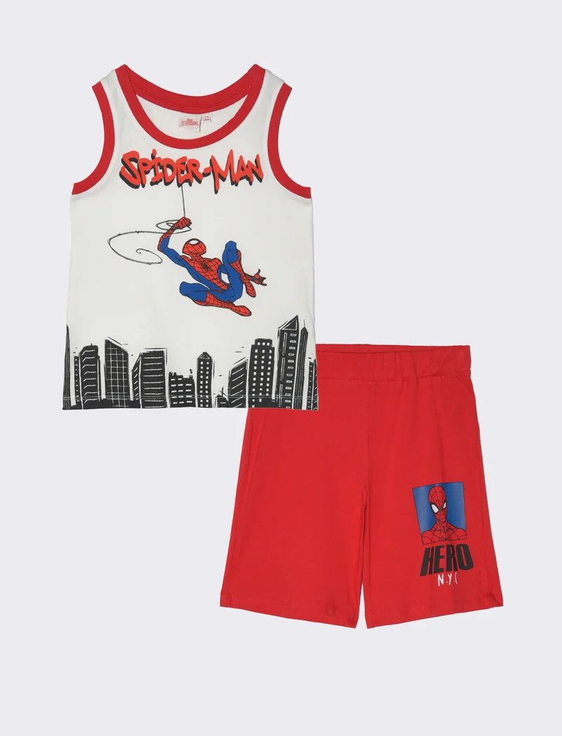 Completo con stampe Marvel da bambino - Rosso