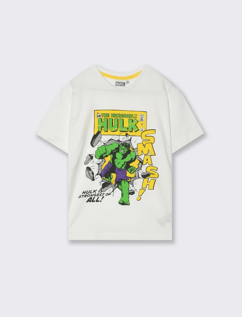 T-shirt in cotone Marvel da bambino - Bianco