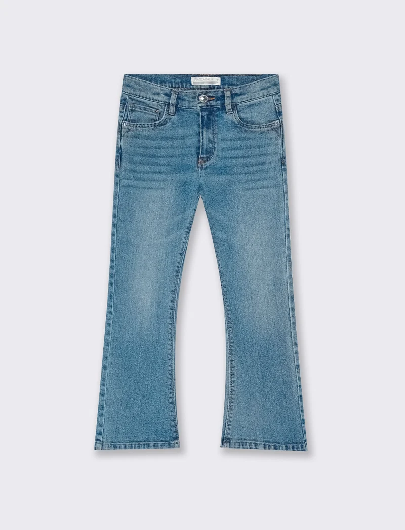 Jeans bambina flare fit. - Denim