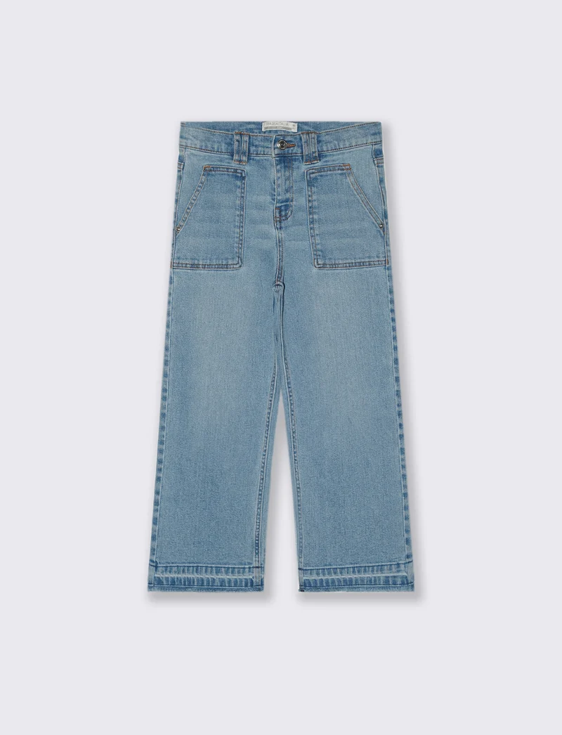 Denim modello culotte. - Denim chiaro