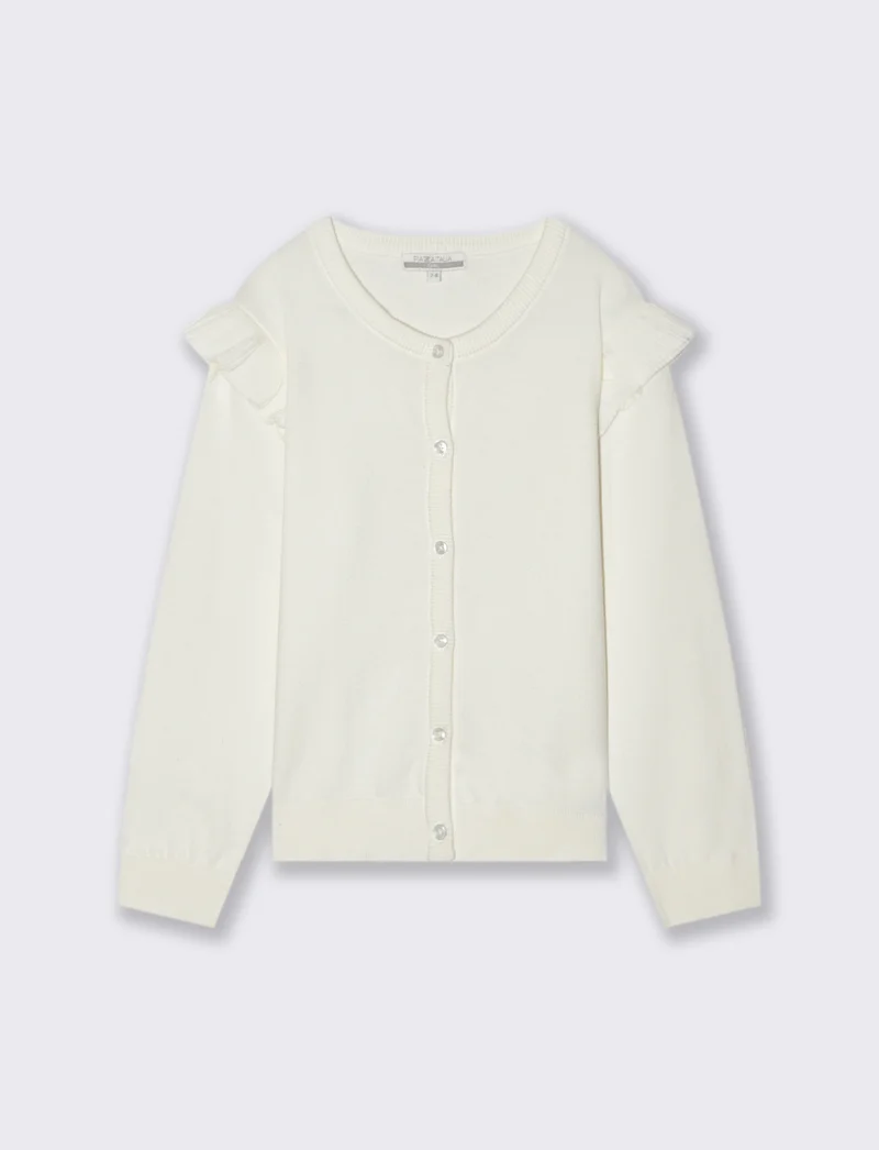 Cardigan da bambina - Bianco sporco