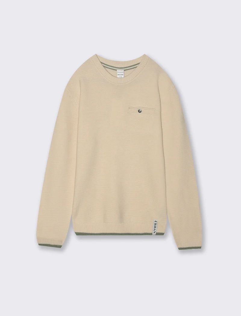 MAGLIA CON TASCHINO - Beige