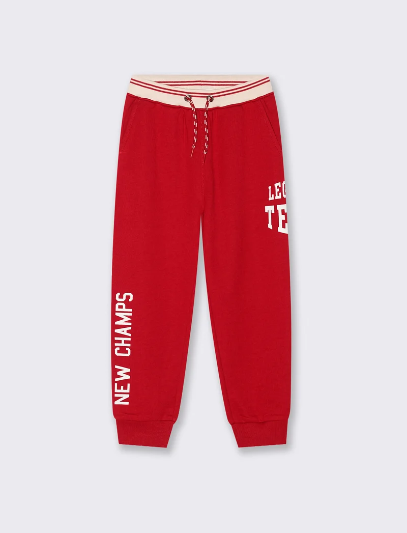 Pantalone jogger con stampa graffiti - Bordeaux