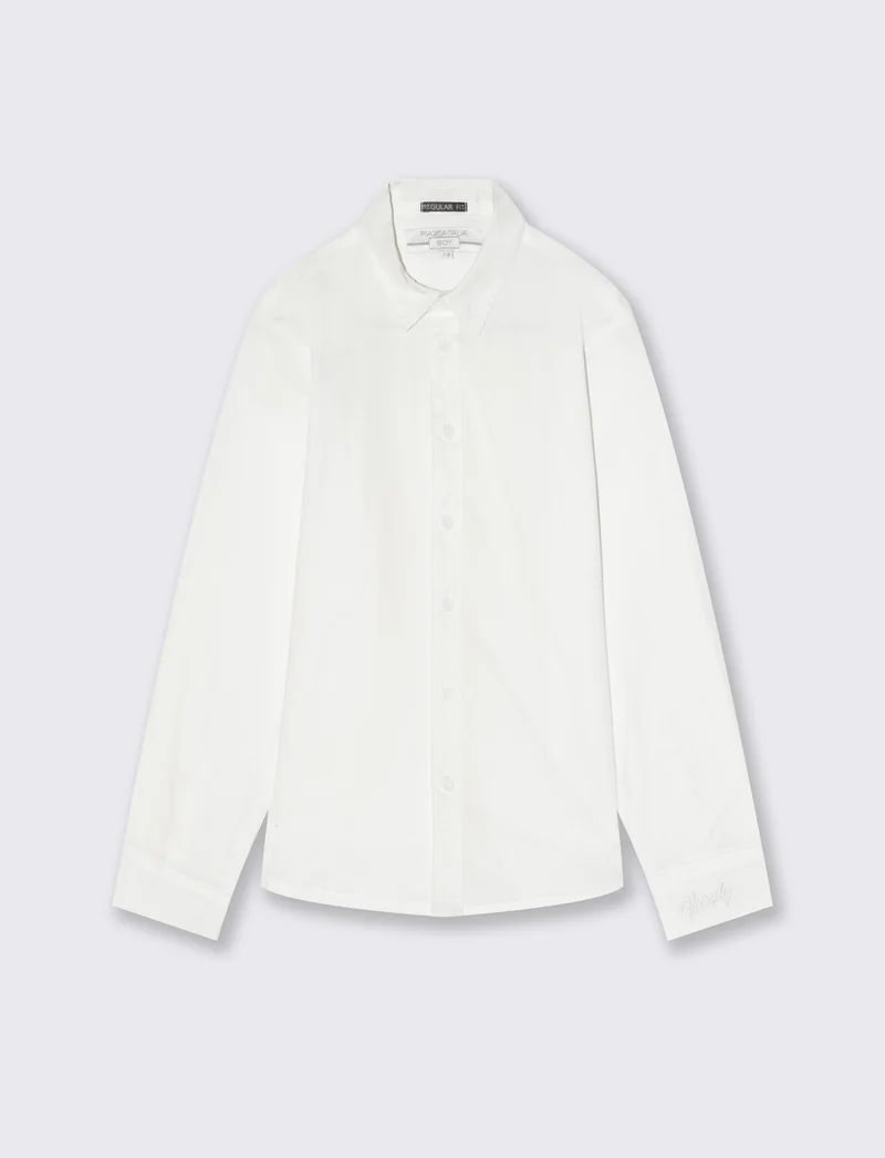 Camicia maniche lunghe - Bianco latte