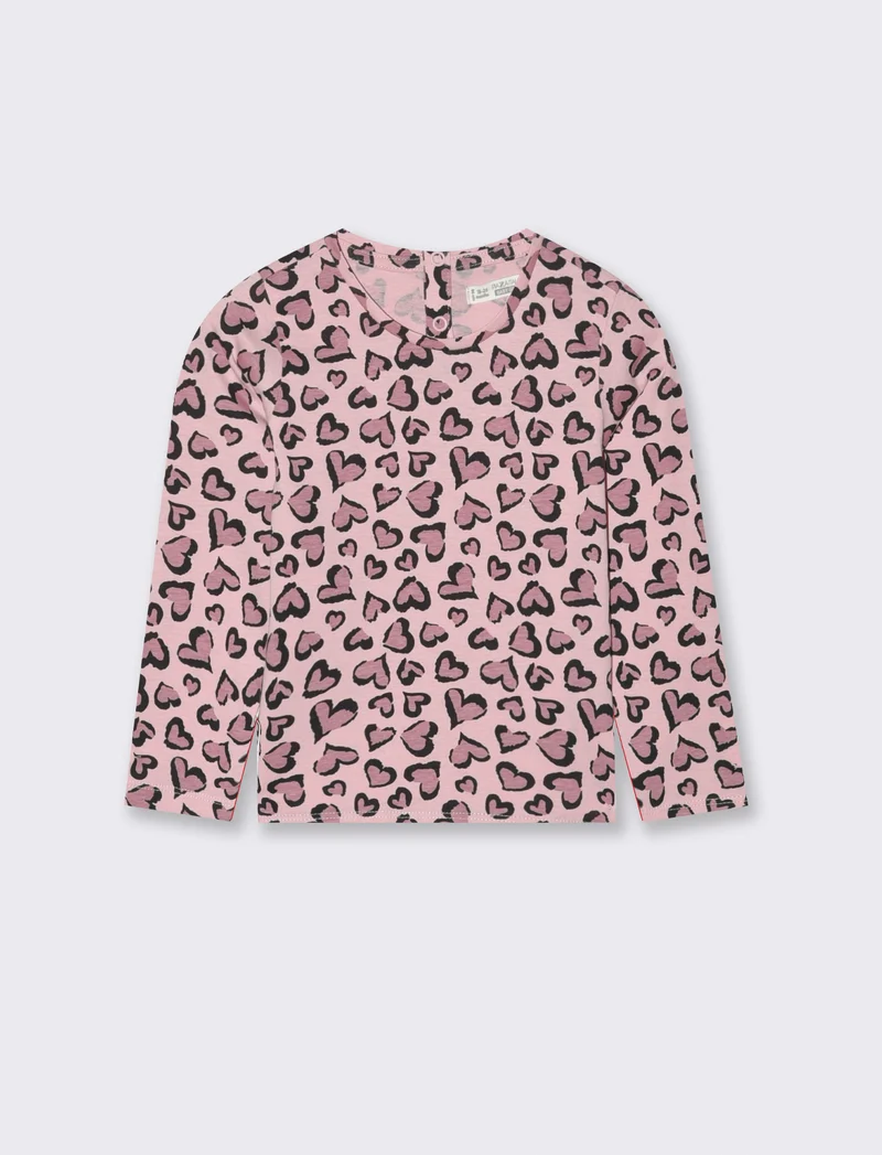 T shirt con fantasia all-over - Rosa