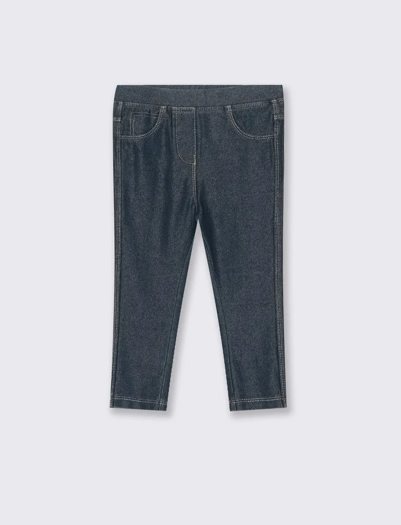 Leggings in cotone - Blu