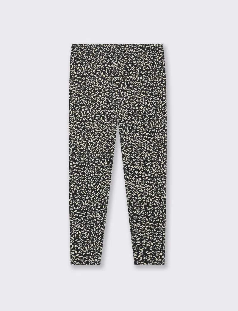 Leggings stampato in cotone elasticizzato. - Fantasia