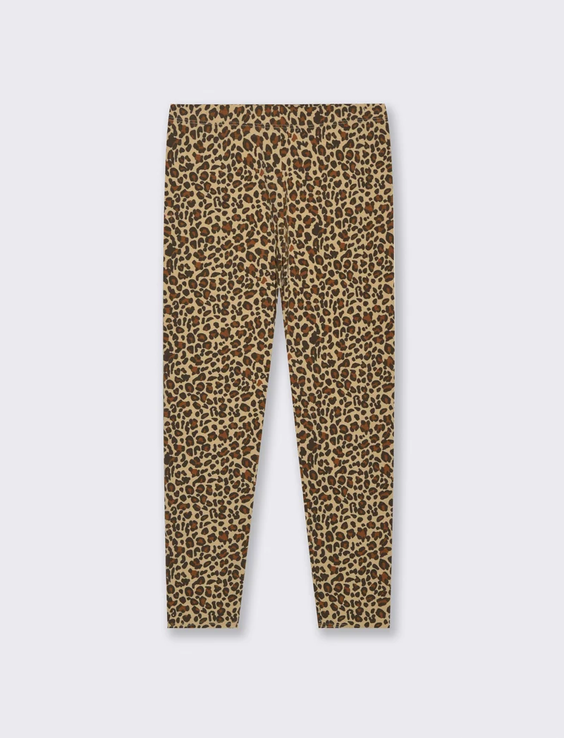 Leggings stampato in cotone elasticizzato. - Maculato